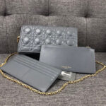 Christian Dior Lady Dior Pouch Blue
